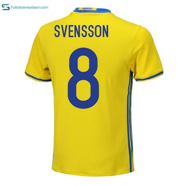 Camiseta Sweden 1ª Svensson 2018 Amarillo
